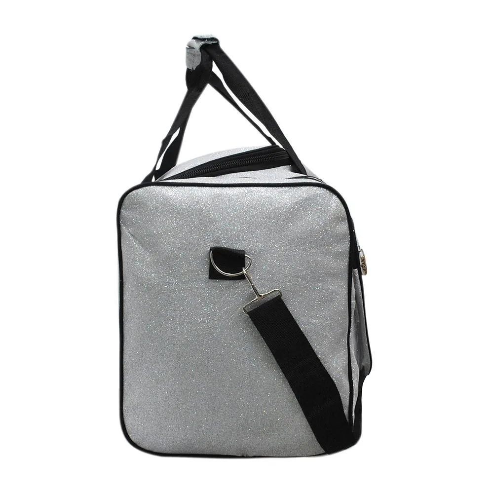 Silver Glitter NGIL Canvas 20 Duffle Bag