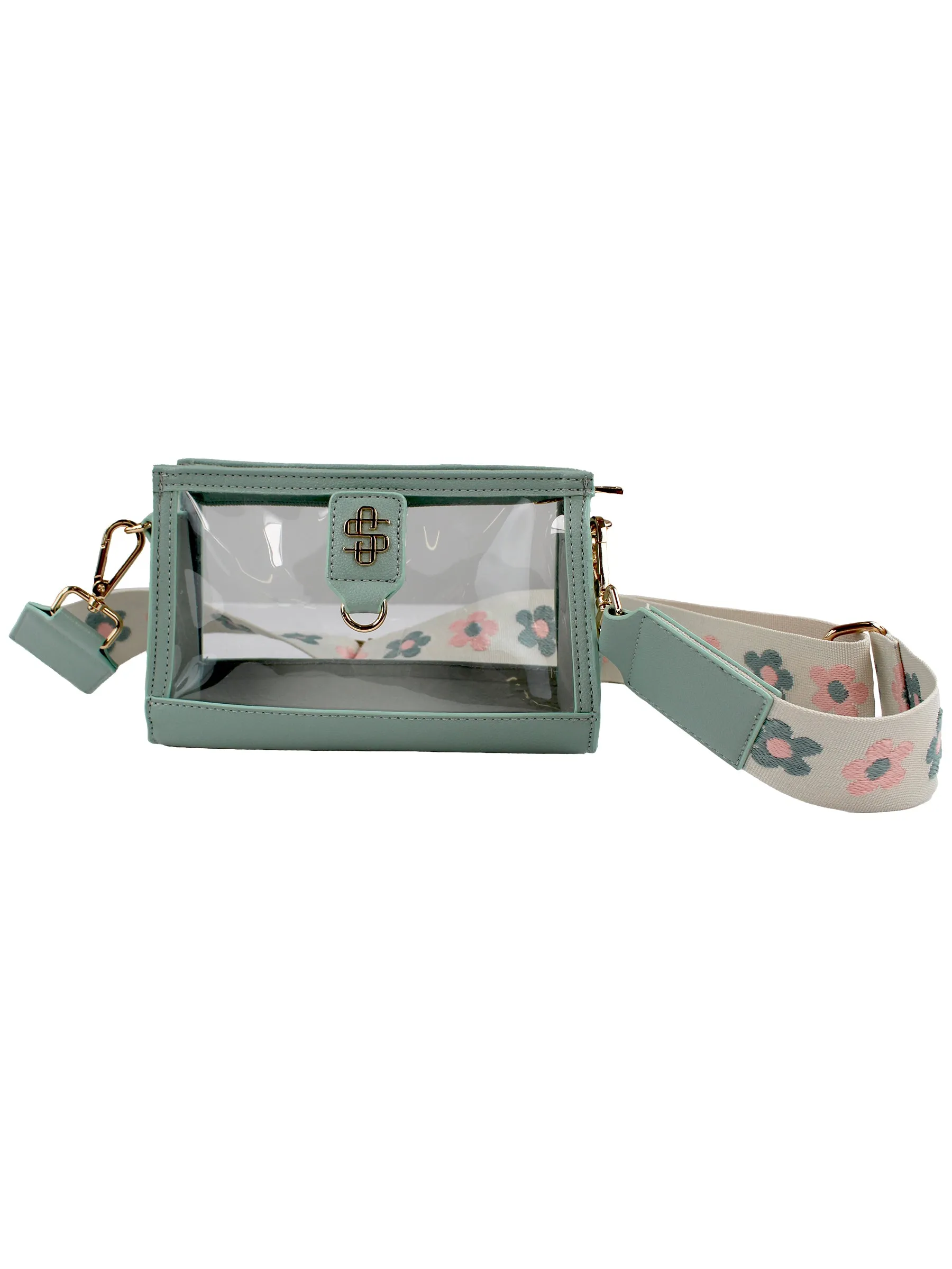 Simply Southern Clear Sage Crossbody Bag - Stylish Clarity for Game Days and Concerts