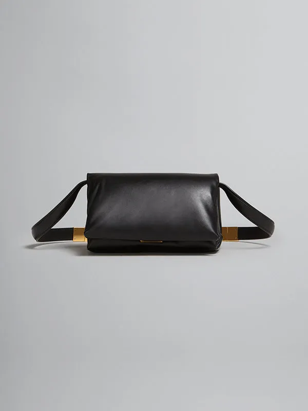 Small Prisma Leather Bag in Black