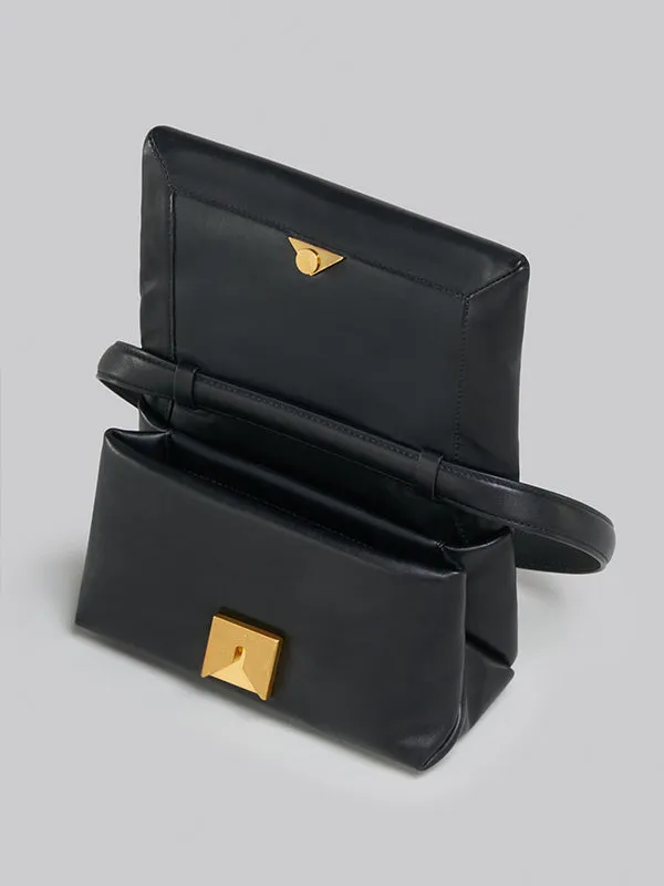 Small Prisma Leather Bag in Black