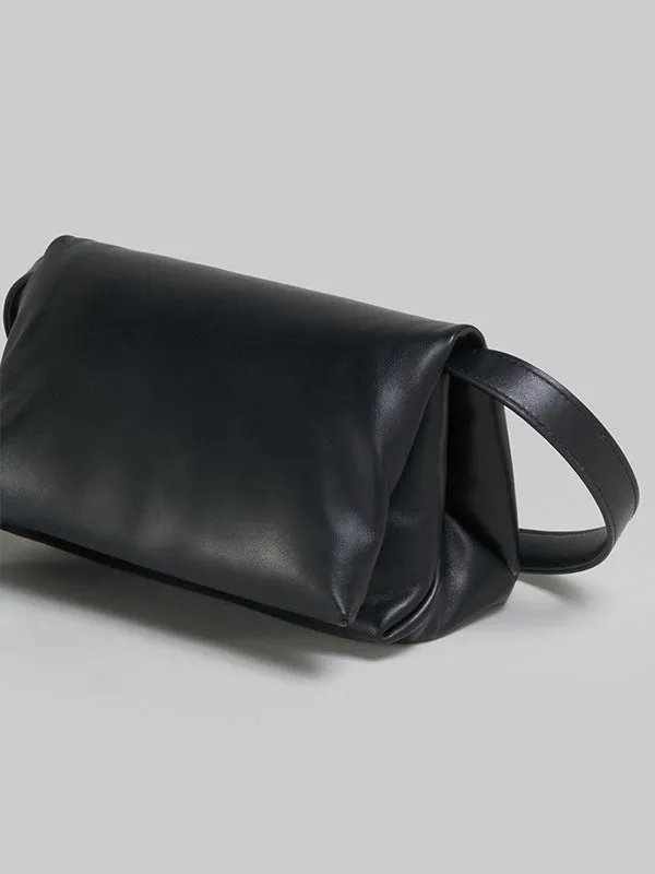 Small Prisma Leather Bag in Black