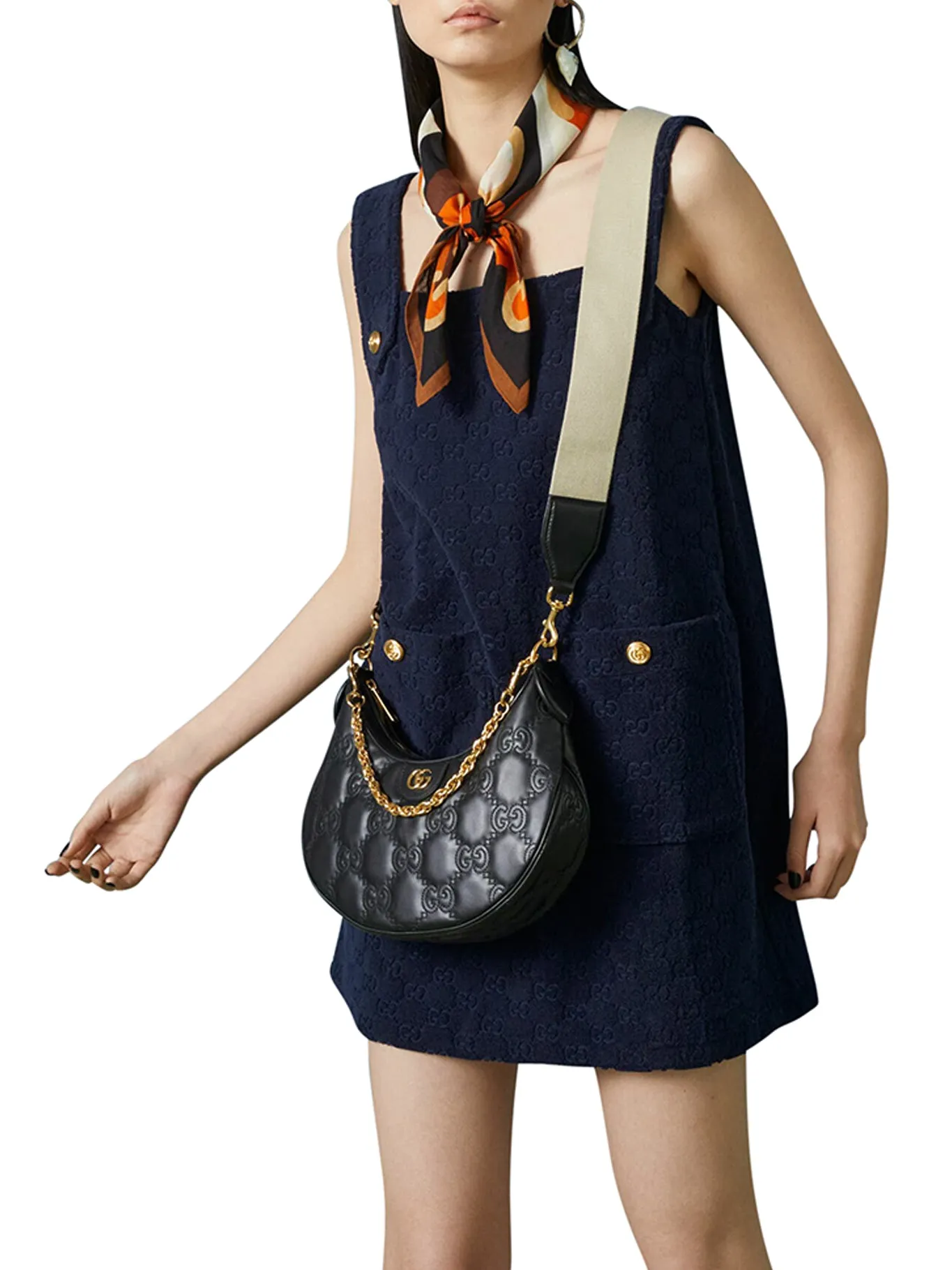 SMALL SIZE SHOULDER BAG IN MATELASS LEATHER WITH GG