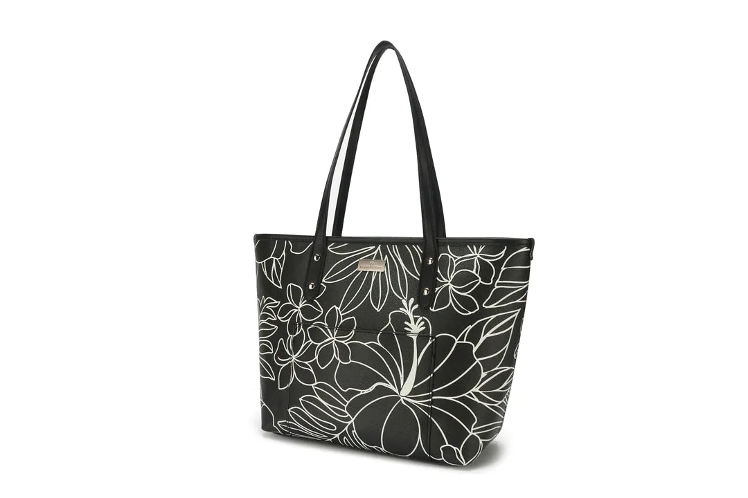 Tote Lianne Hibiscus Lines Black