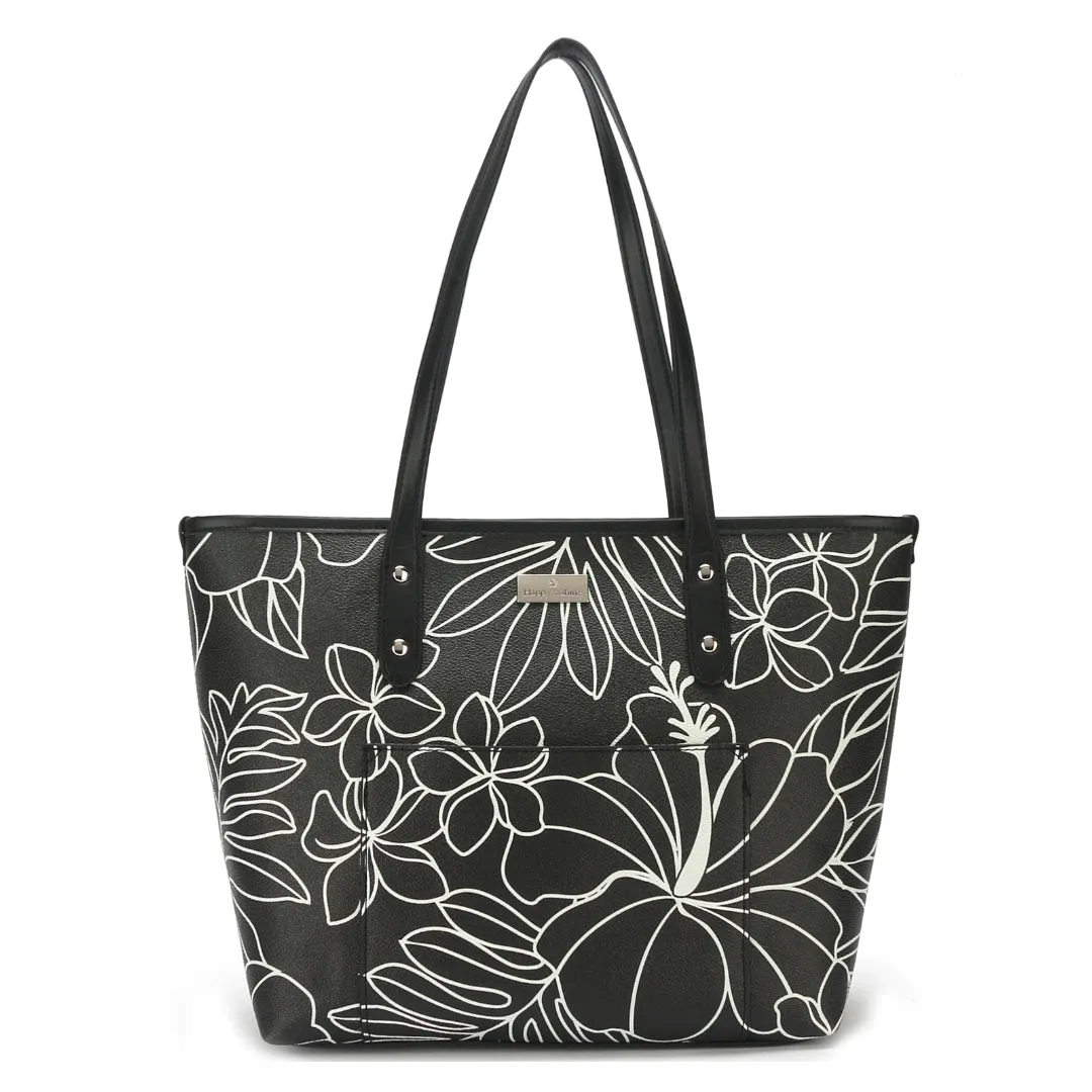 Tote Lianne Hibiscus Lines Black