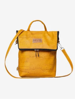 Trio Cork Vegan Backpack | Yellow