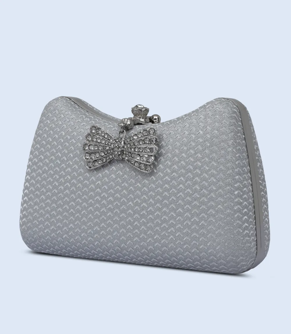 WB2803-SILVER-Women Clutch