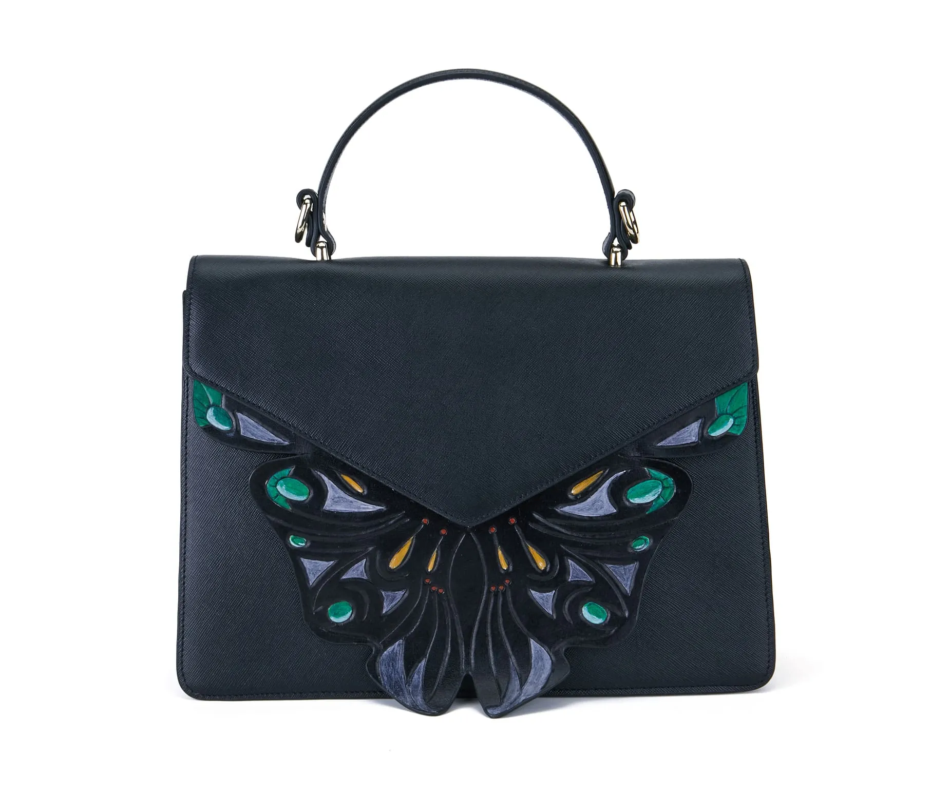 Wings Black Shoulder Bag