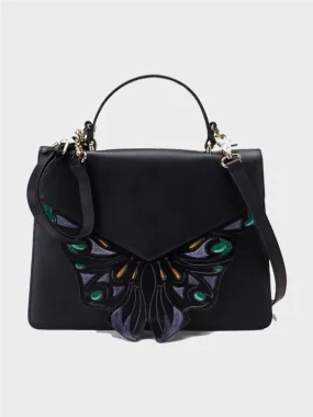 Wings Black Shoulder Bag