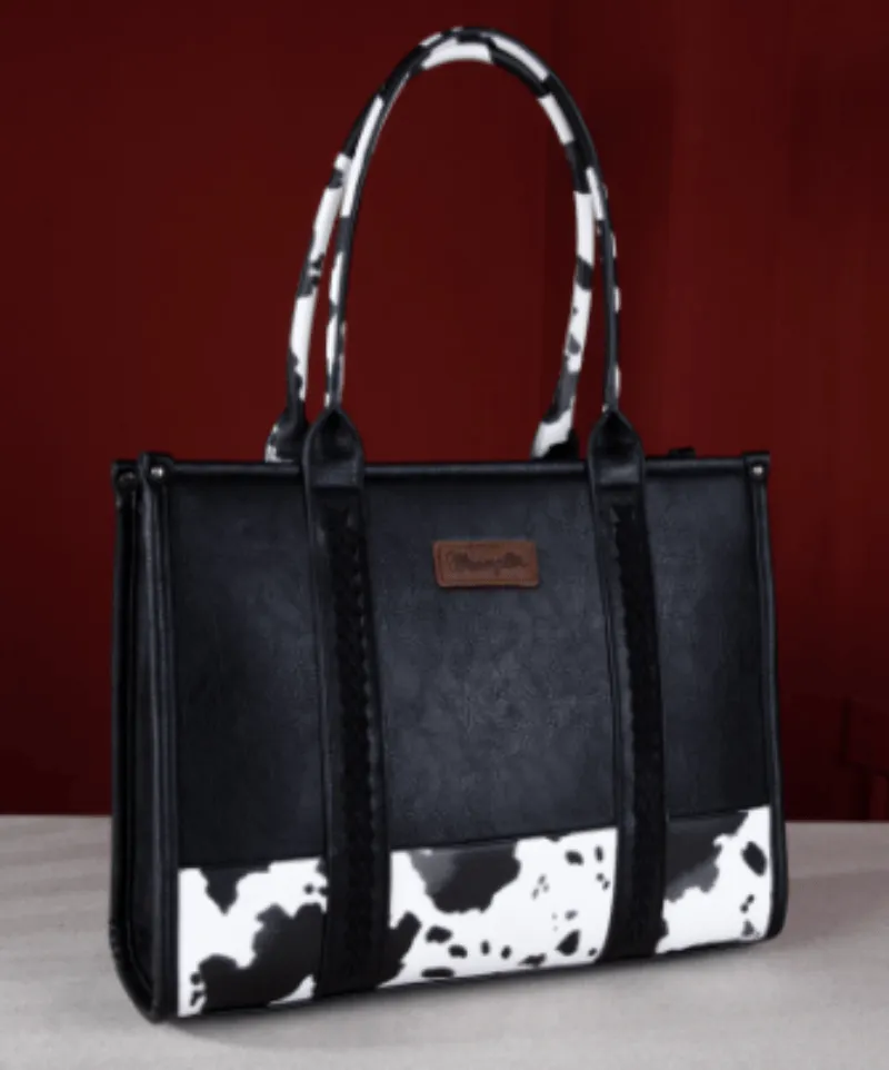 Wrangler Handbag Cow Print Wide Tote